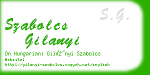 szabolcs gilanyi business card